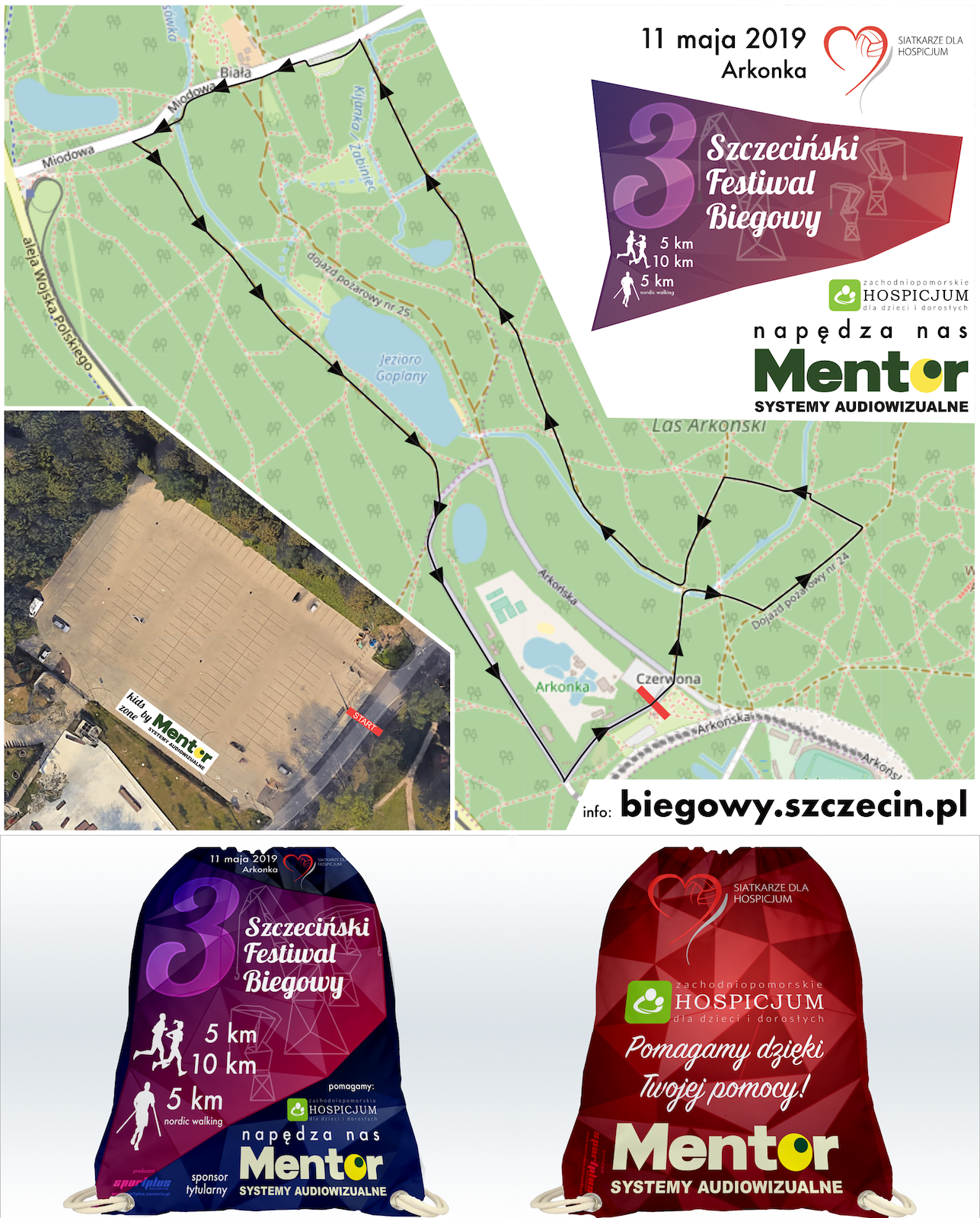 Mapa Szczecińskiego Festiwalu Biegowego 2019